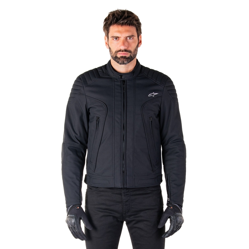Chaqueta de Moto Alpinestars Clayton Resistente al Agua Negro-Negro