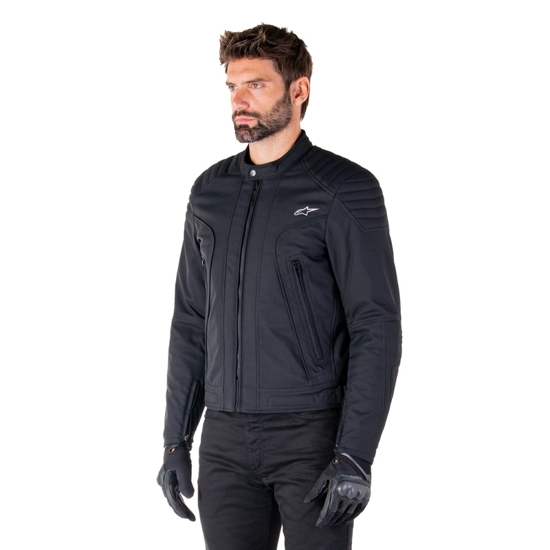 Chaqueta de Moto Alpinestars Clayton Resistente al Agua Negro-Negro