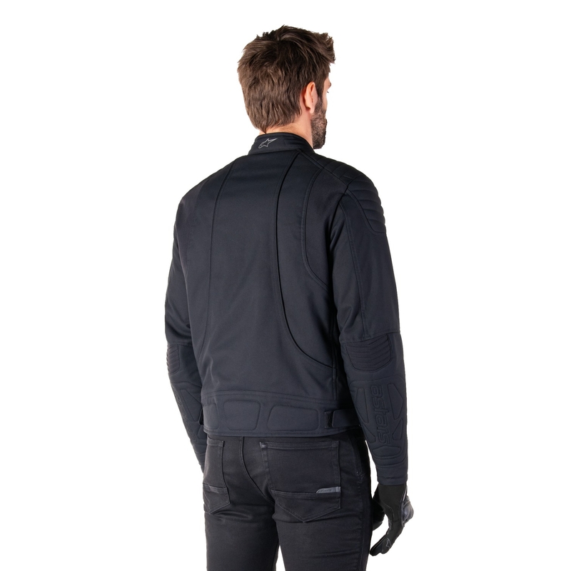 Chaqueta de Moto Alpinestars Clayton Resistente al Agua Negro-Negro
