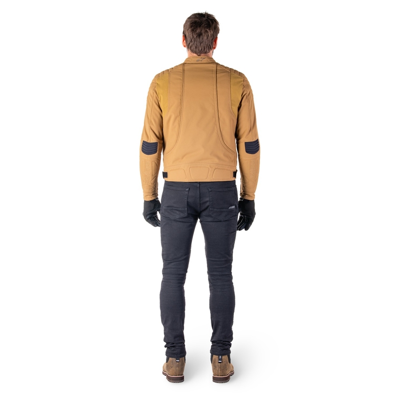 Chaqueta de moto Alpinestars Clayton resistente al agua marrón claro