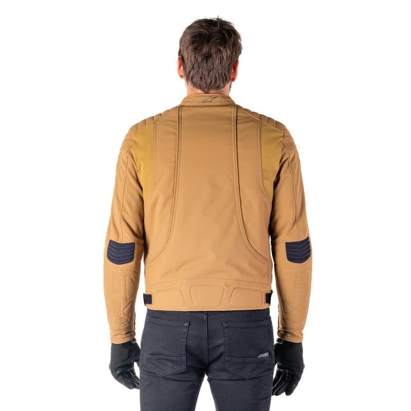 Chaqueta de moto Alpinestars Clayton resistente al agua marrón claro