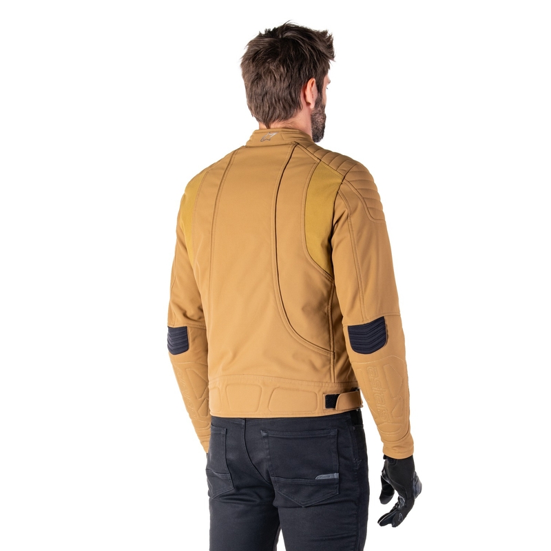 Chaqueta de moto Alpinestars Clayton resistente al agua marrón claro