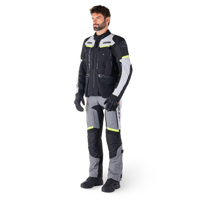 Chaqueta de moto Alpinestars Bogota PRO Drystar negro-gris-amarillo fluo