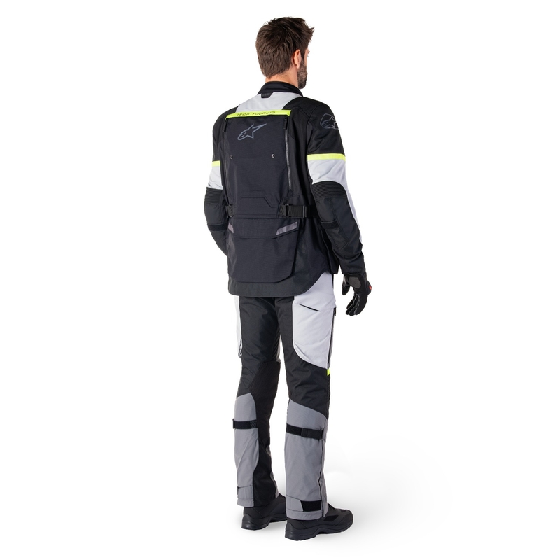 Chaqueta de moto Alpinestars Bogota PRO Drystar negro-gris-amarillo fluo