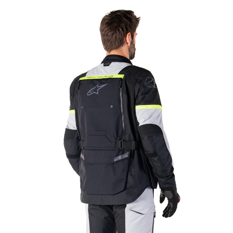Chaqueta de moto Alpinestars Bogota PRO Drystar negro-gris-amarillo fluo