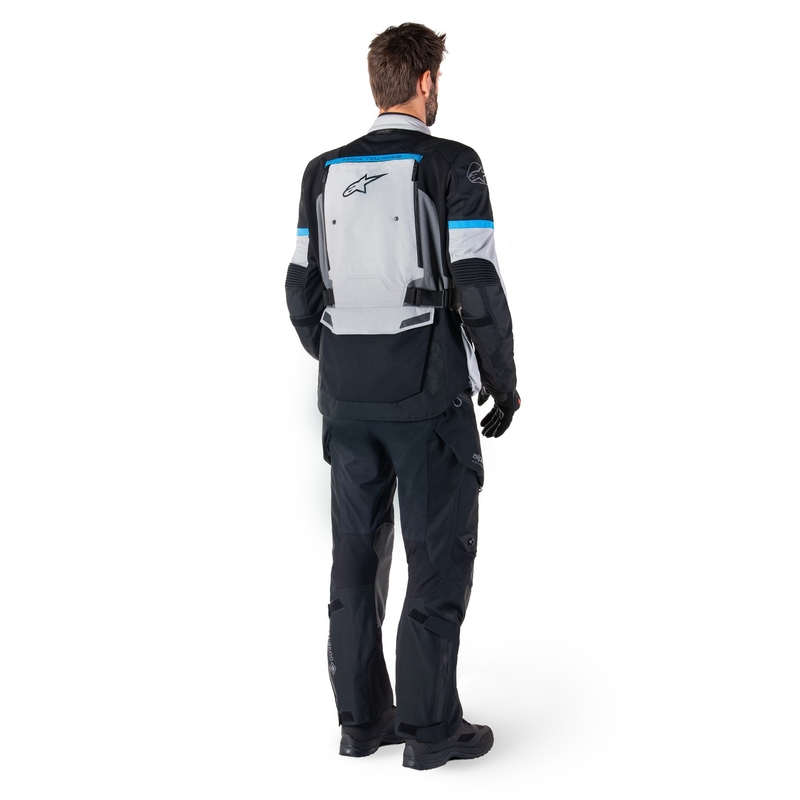 Chaqueta de moto Alpinestars Bogota PRO Drystar gris-negro-azul
