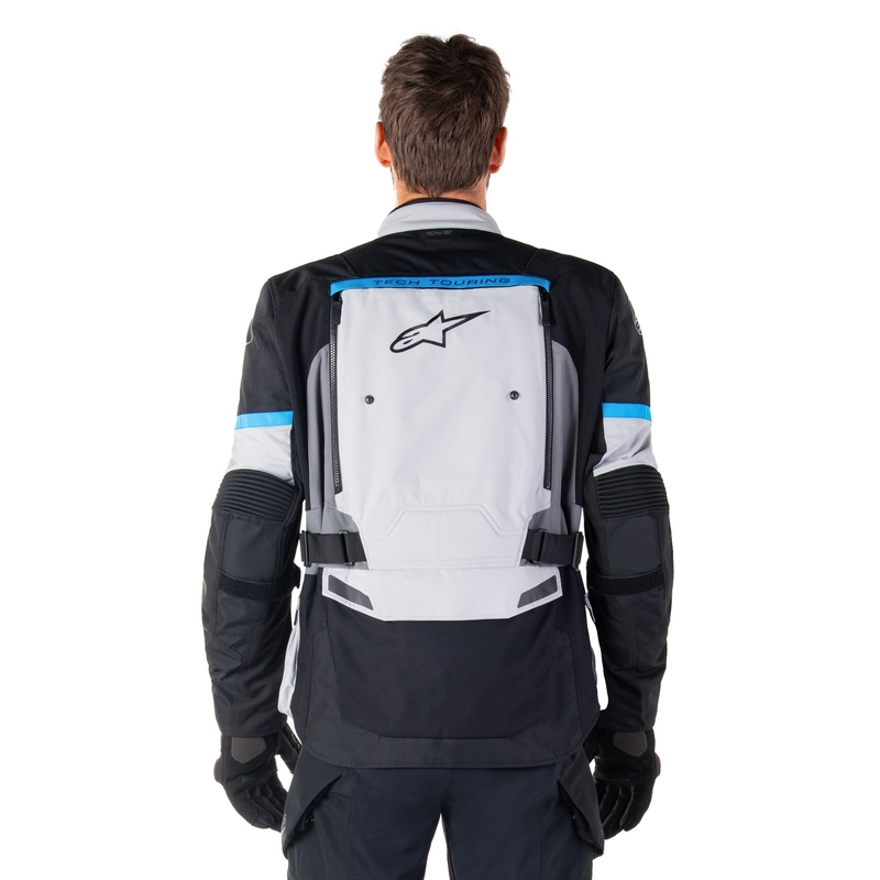 Chaqueta de moto Alpinestars Bogota PRO Drystar gris-negro-azul