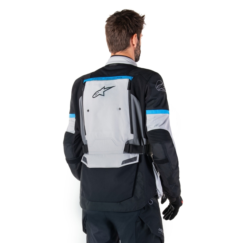 Chaqueta de moto Alpinestars Bogota PRO Drystar gris-negro-azul