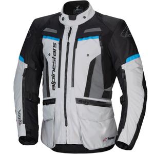 Chaqueta de moto Alpinestars Bogota PRO Drystar gris-negro-azul
