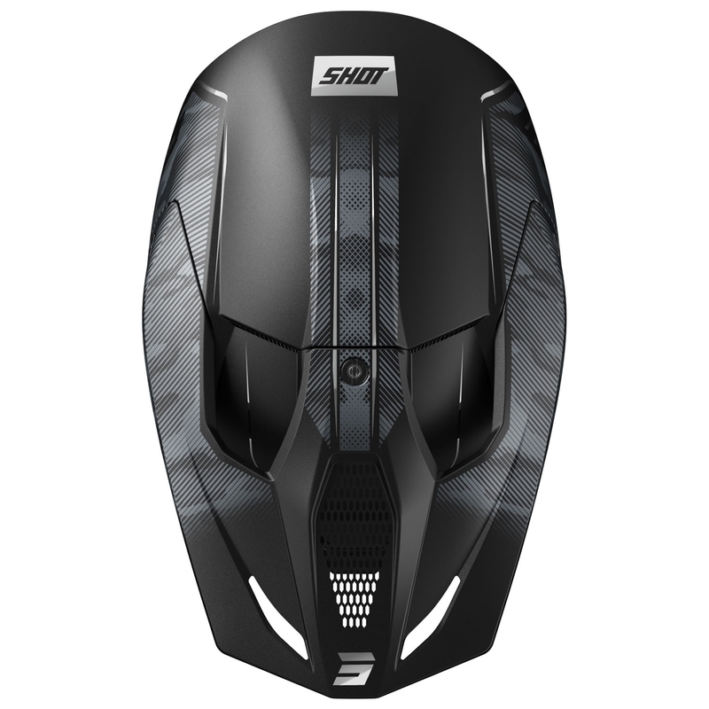 Casco de motocross Shot Camo Tactic negro mate-gris