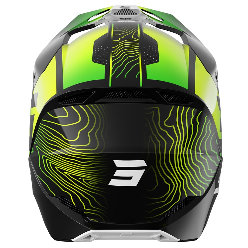 Casco de motocross Shot Furious Apex fluo amarillo-negro