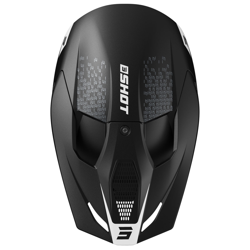 Casco de motocross Shot Furious Draw blanco-negro