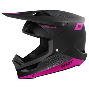 Casco de motocross Shot Furious Draw rosa-negro