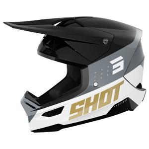 Shot Casco motocross Furious League dorado-negro