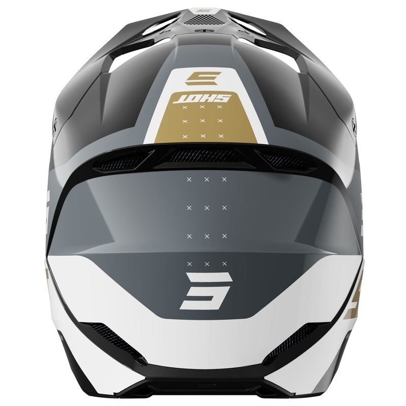 Shot Casco motocross Furious League dorado-negro