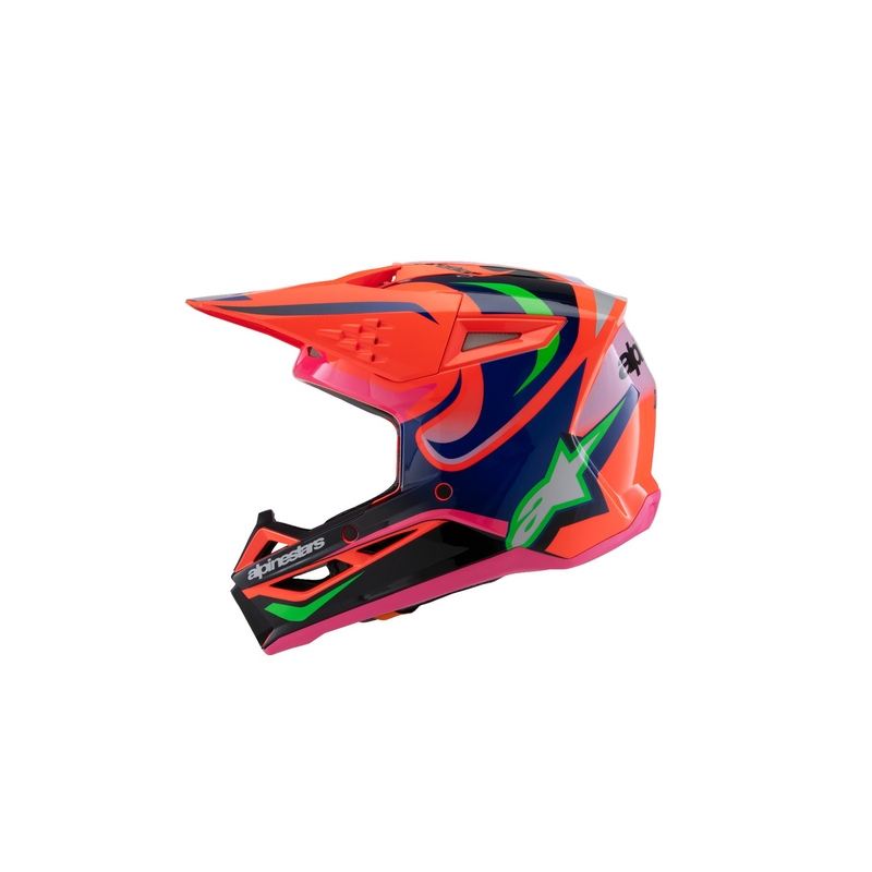 Casco motocross infantil Alpinestars S-M3 HAIDEN DEEGAN naranja fluo-morado-rosa-verde