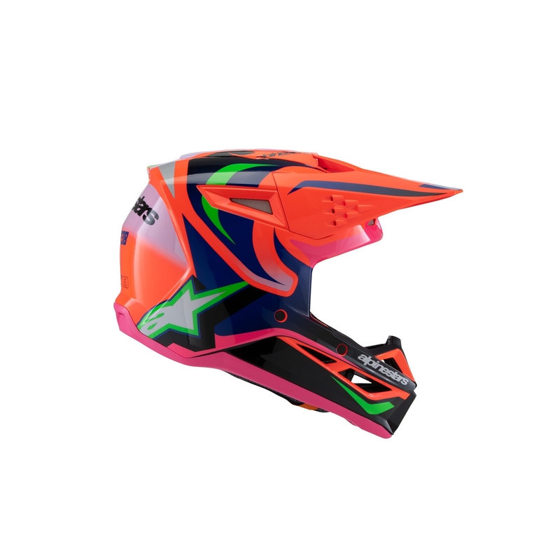 Casco motocross infantil Alpinestars S-M3 HAIDEN DEEGAN naranja fluo-morado-rosa-verde