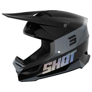 Casco de motocross Shot Furious League holográfico negro