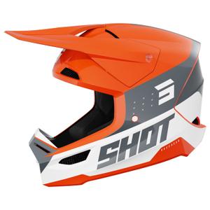 Shot Casco motocross Furious League naranja-gris
