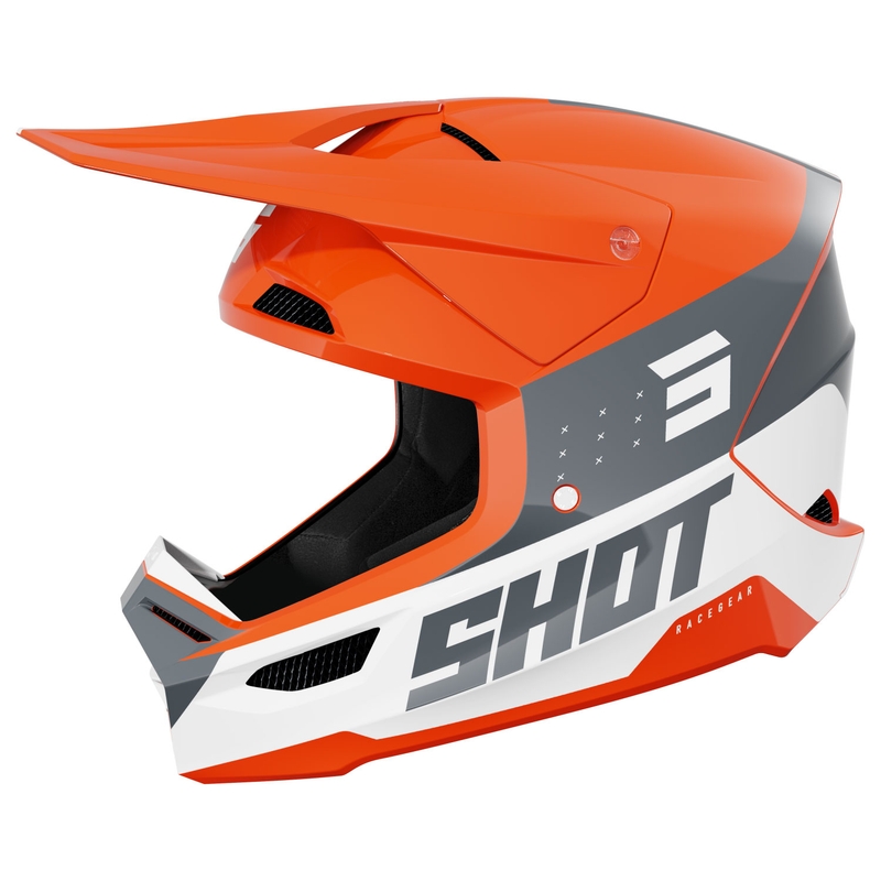 Shot Casco motocross Furious League naranja-gris