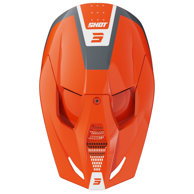 Shot Casco motocross Furious League naranja-gris