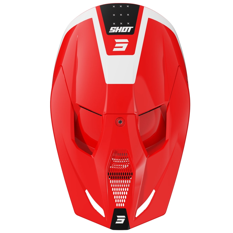 Casco de motocross Shot Furious League rojo-blanco