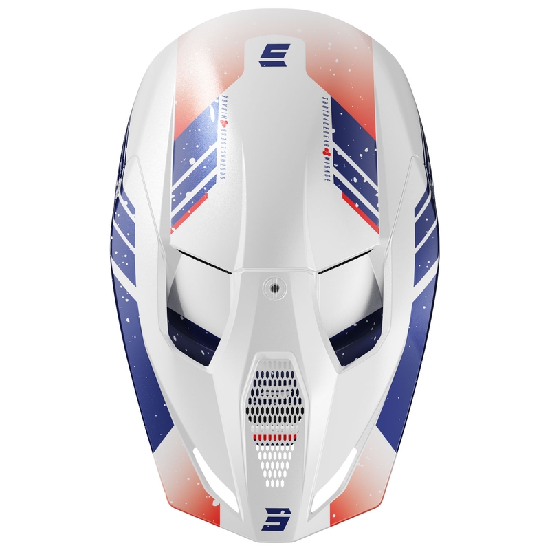 Casco de motocross Shot Furious Mirage azul-rojo