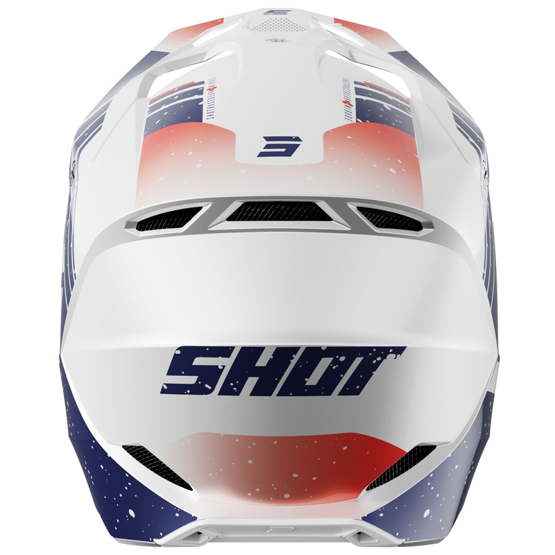 Casco de motocross Shot Furious Mirage azul-rojo