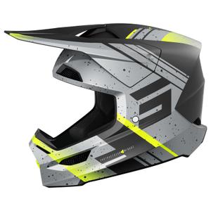 Casco de motocross Shot Furious Mirage gris-amarillo fluo