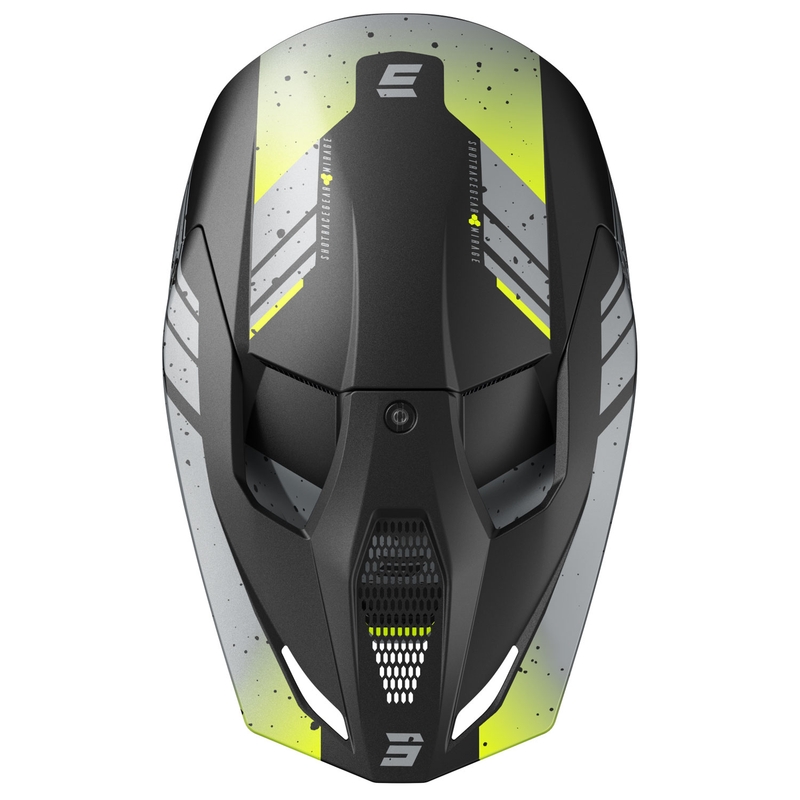 Casco de motocross Shot Furious Mirage gris-amarillo fluo