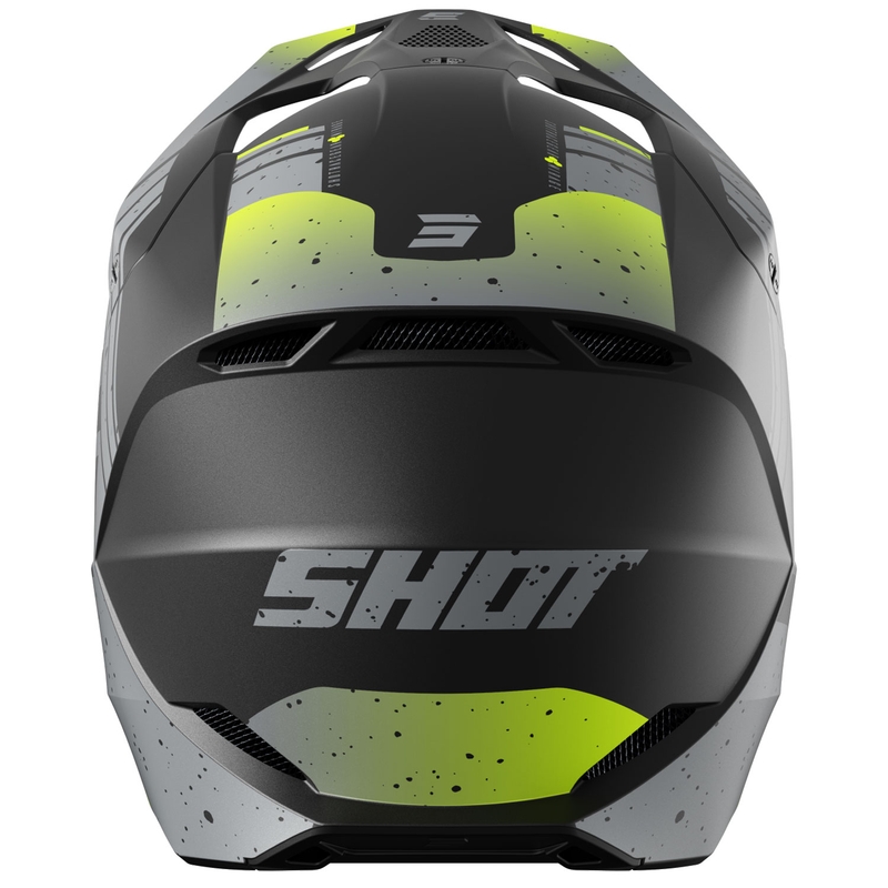 Casco de motocross Shot Furious Mirage gris-amarillo fluo