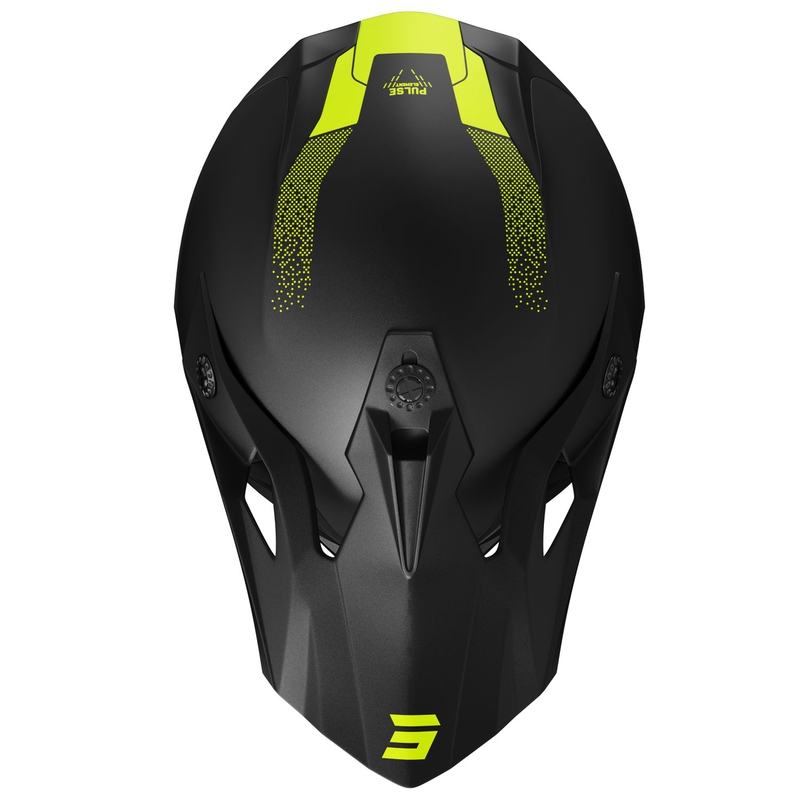 Casco de motocross Shot Pulse Element amarillo fluo mate