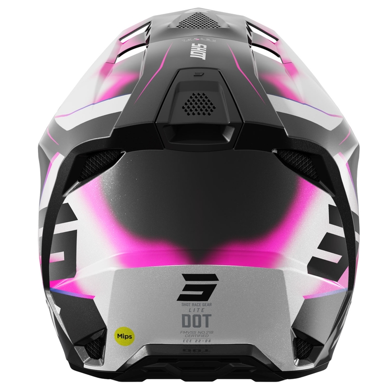 Casco de motocross Shot Lite Astral azul-rosa