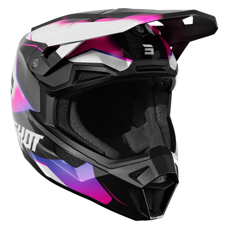 Casco de motocross Shot Lite Astral azul-rosa