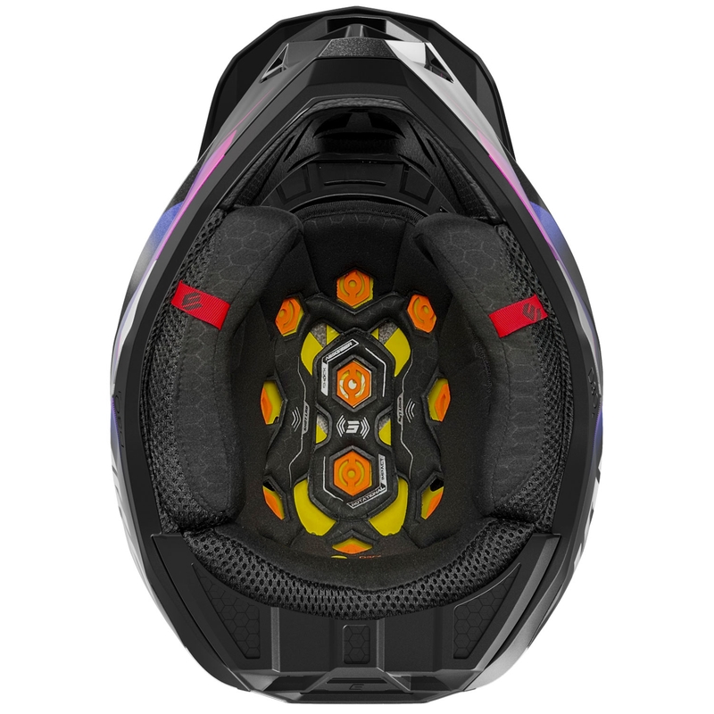 Casco de motocross Shot Lite Astral azul-rosa