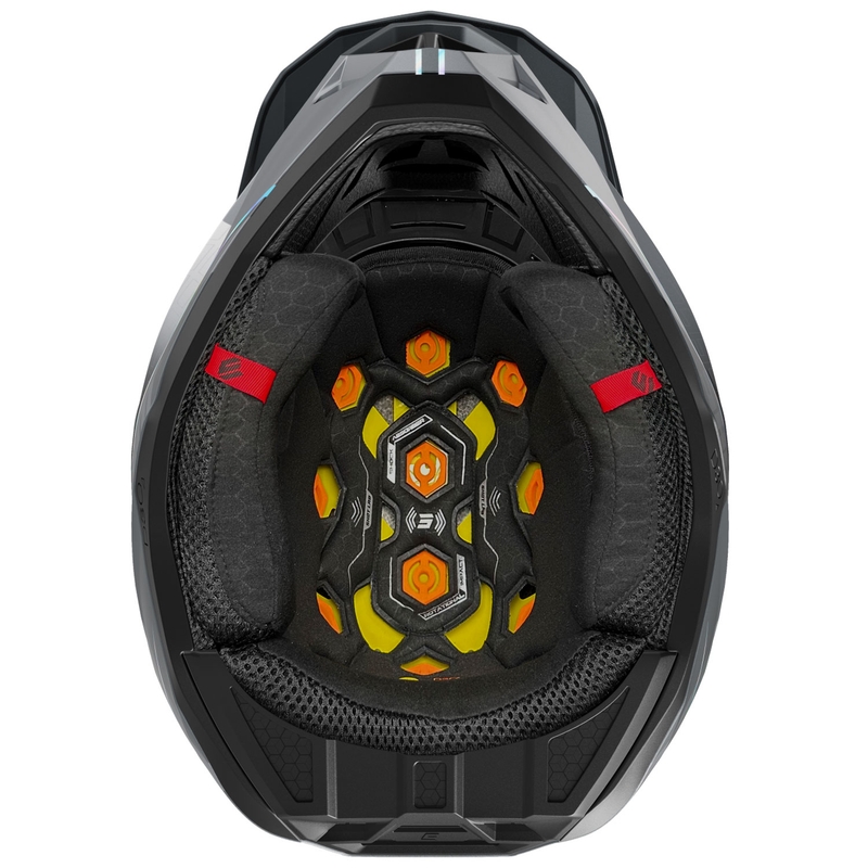 Casco de motocross Shot Lite Challenger gris perla holográfico