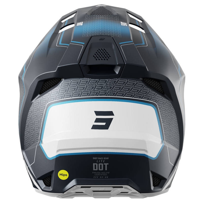 Casco de motocross Shot Lite Challenger azul mate