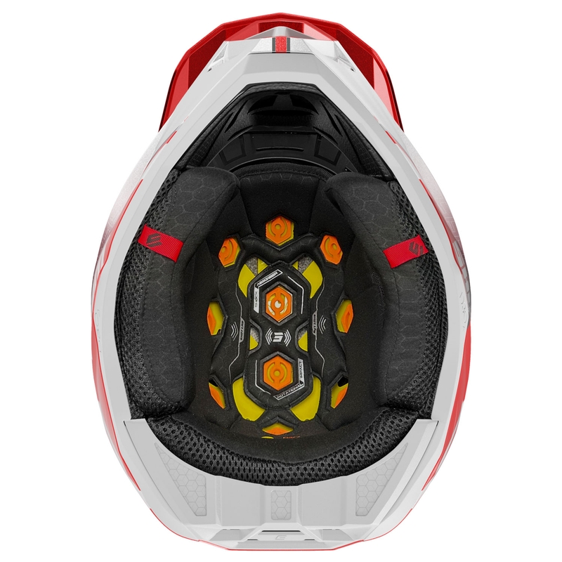 Casco de motocross Shot Lite Challenger rojo perla