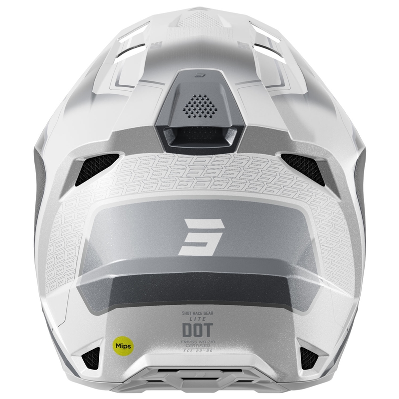 Casco de motocross Shot Lite Challenger perla negro-blanco