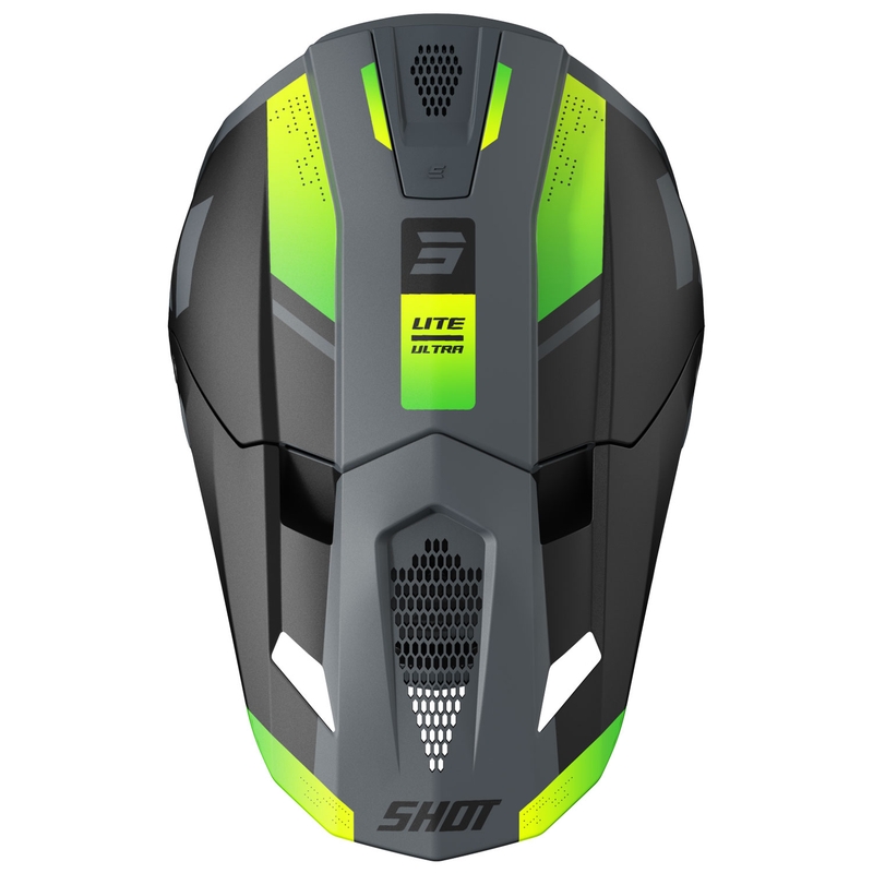 Casco de motocross Shot Lite Ultra mate amarillo fluo