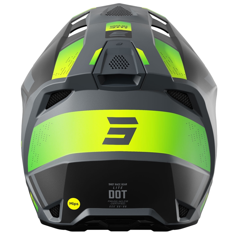 Casco de motocross Shot Lite Ultra mate amarillo fluo