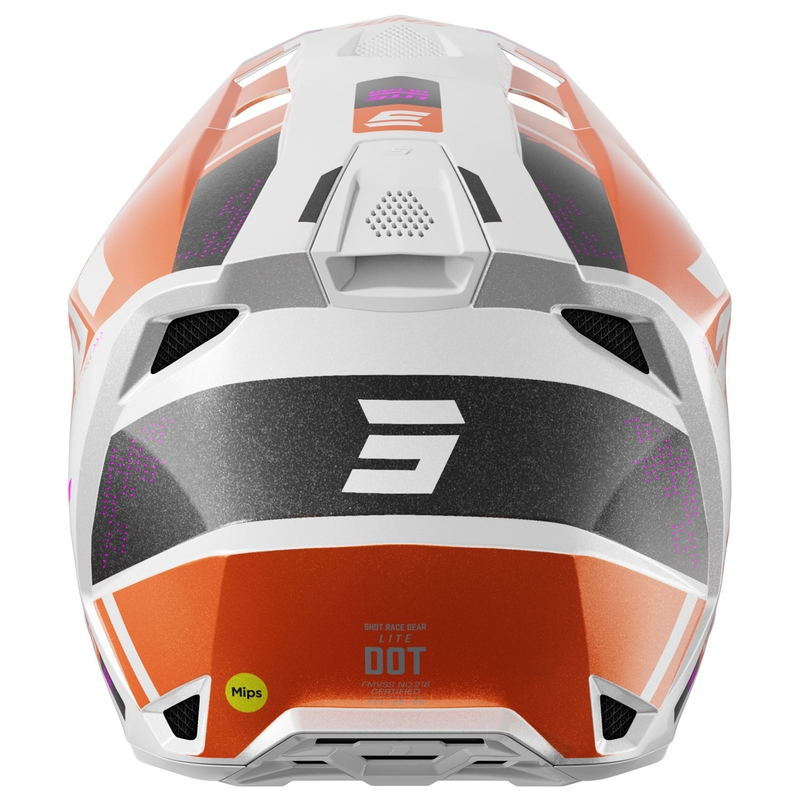 Casco de motocross Shot Lite Ultra naranja perla