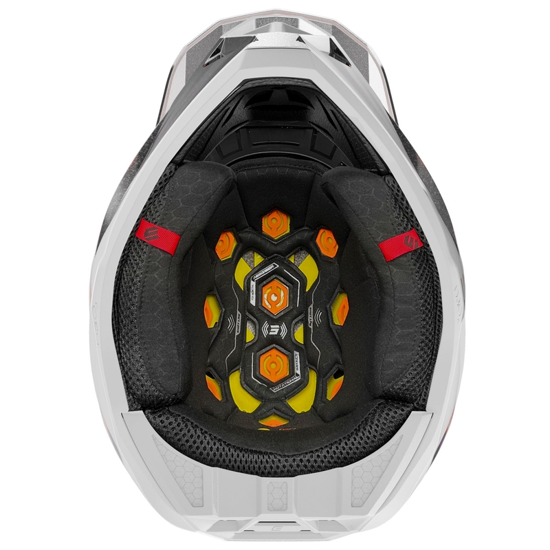 Casco de motocross Shot Lite Ultra naranja perla