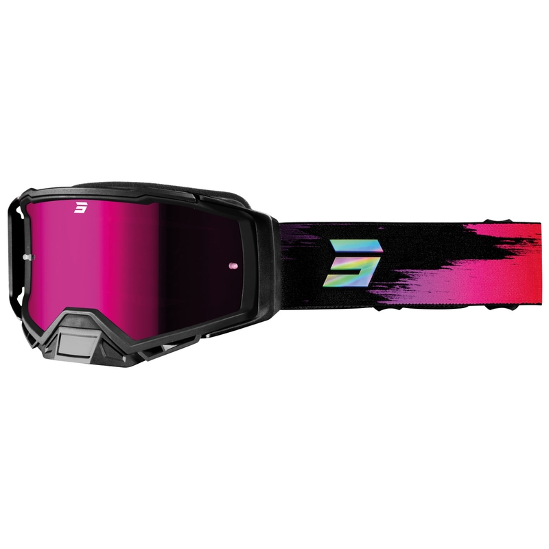 Gafas motocross Shot Core violeta con plexiglás iridio