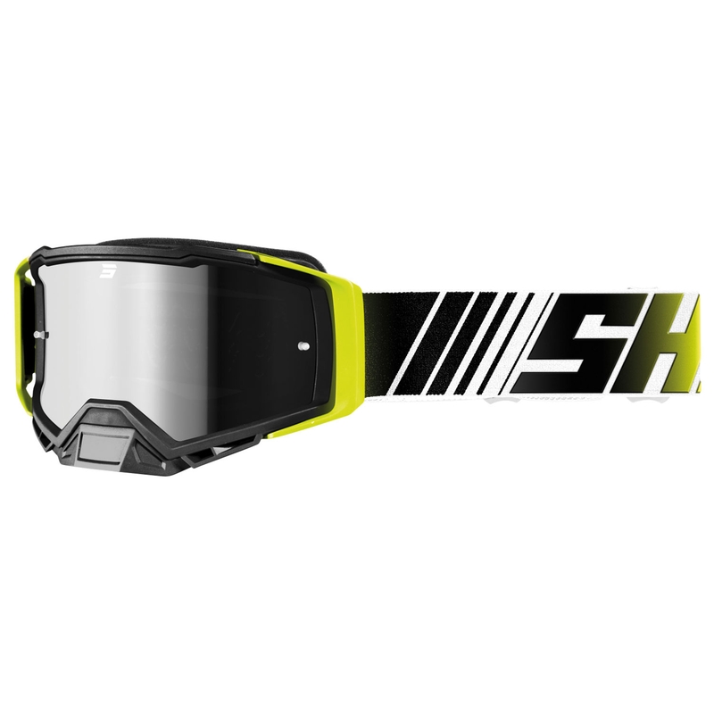 Gafas de motocross Shot Core fluo amarillo-blanco con plexiglás iridio