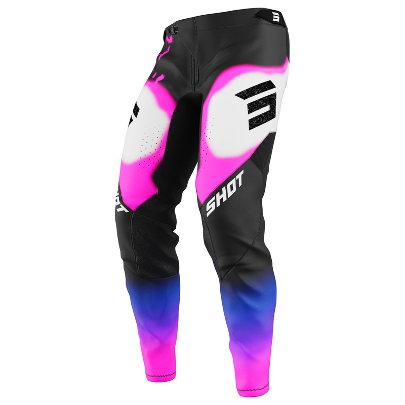 Pantalón motocross Shot Aerolite Astral azul-rosa