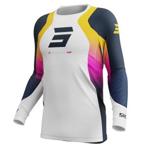 Camiseta motocross Shot Aerolite Ultra azul-naranja-rosa