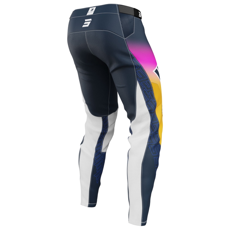 Pantalones motocross Shot Aerolite Ultra azul-naranja-rosa