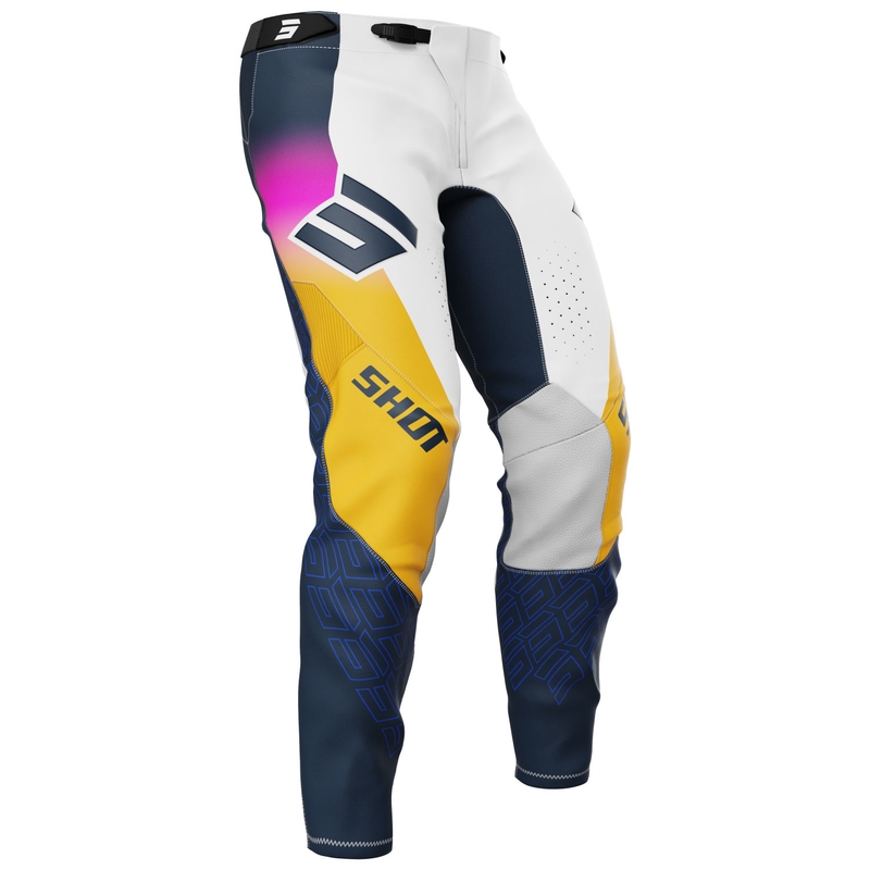 Pantalones motocross Shot Aerolite Ultra azul-naranja-rosa