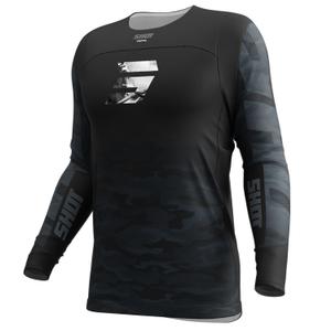 Camiseta motocross Shot Contact Tactic negro-gris